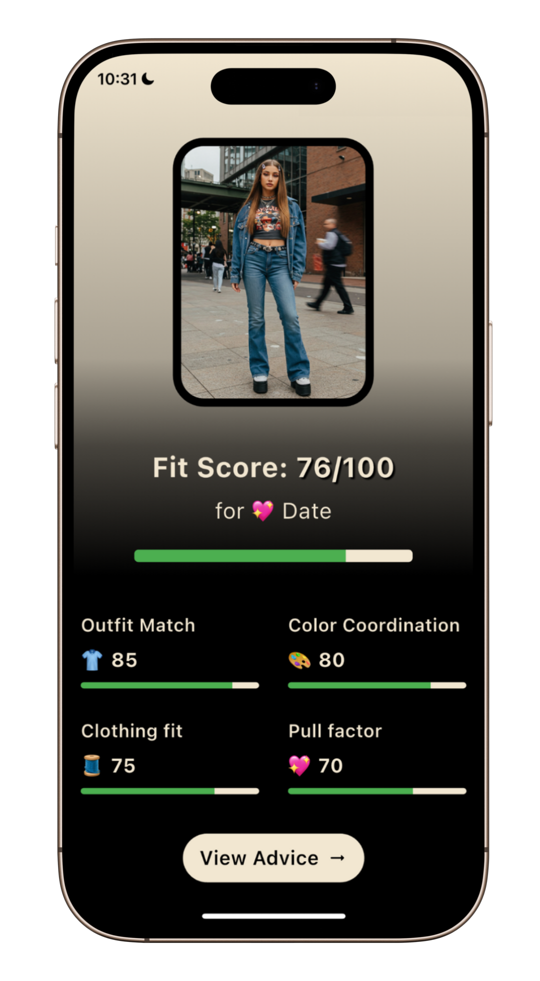 Stylr App Outfit Score Analysis